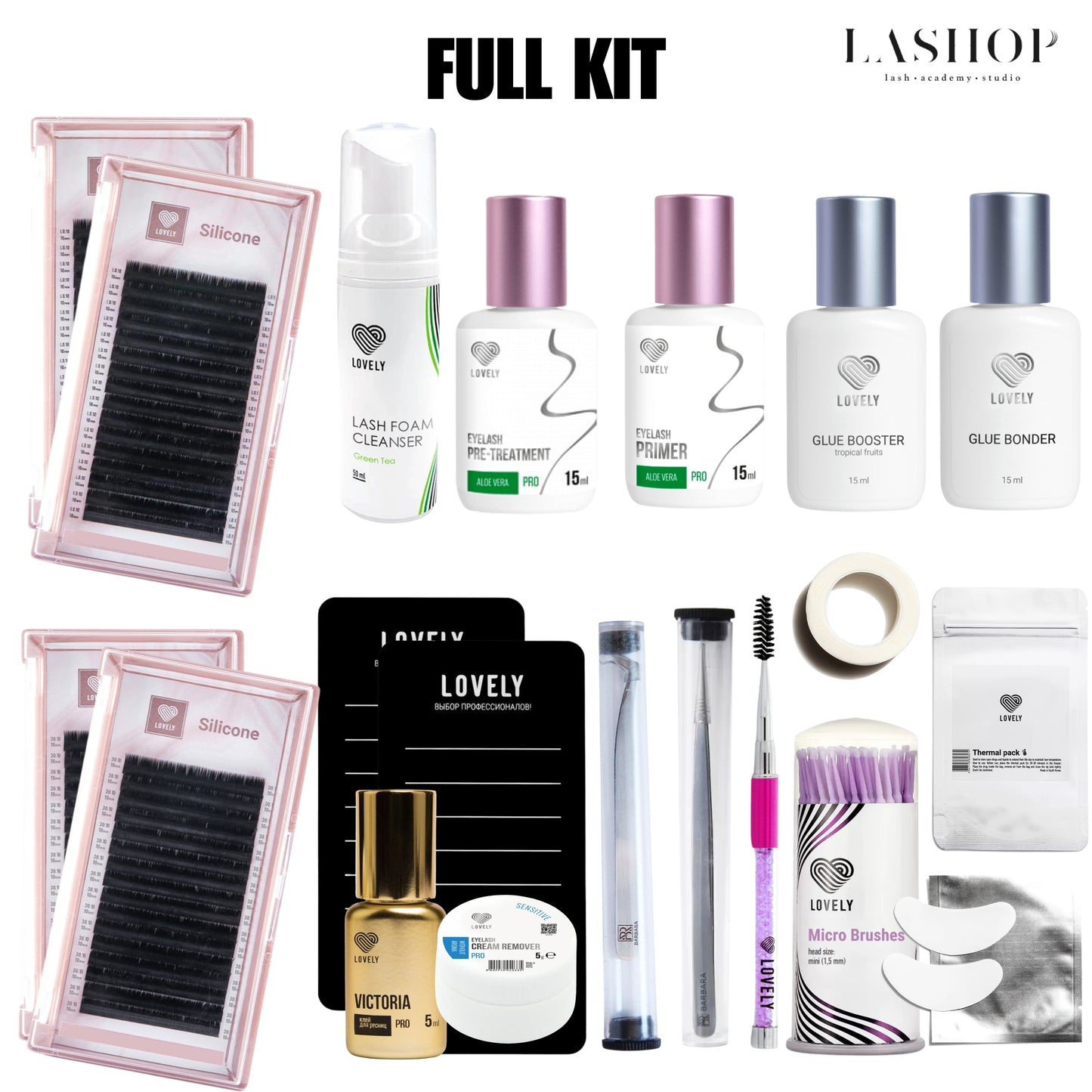 Full kit për qerpikët extensions