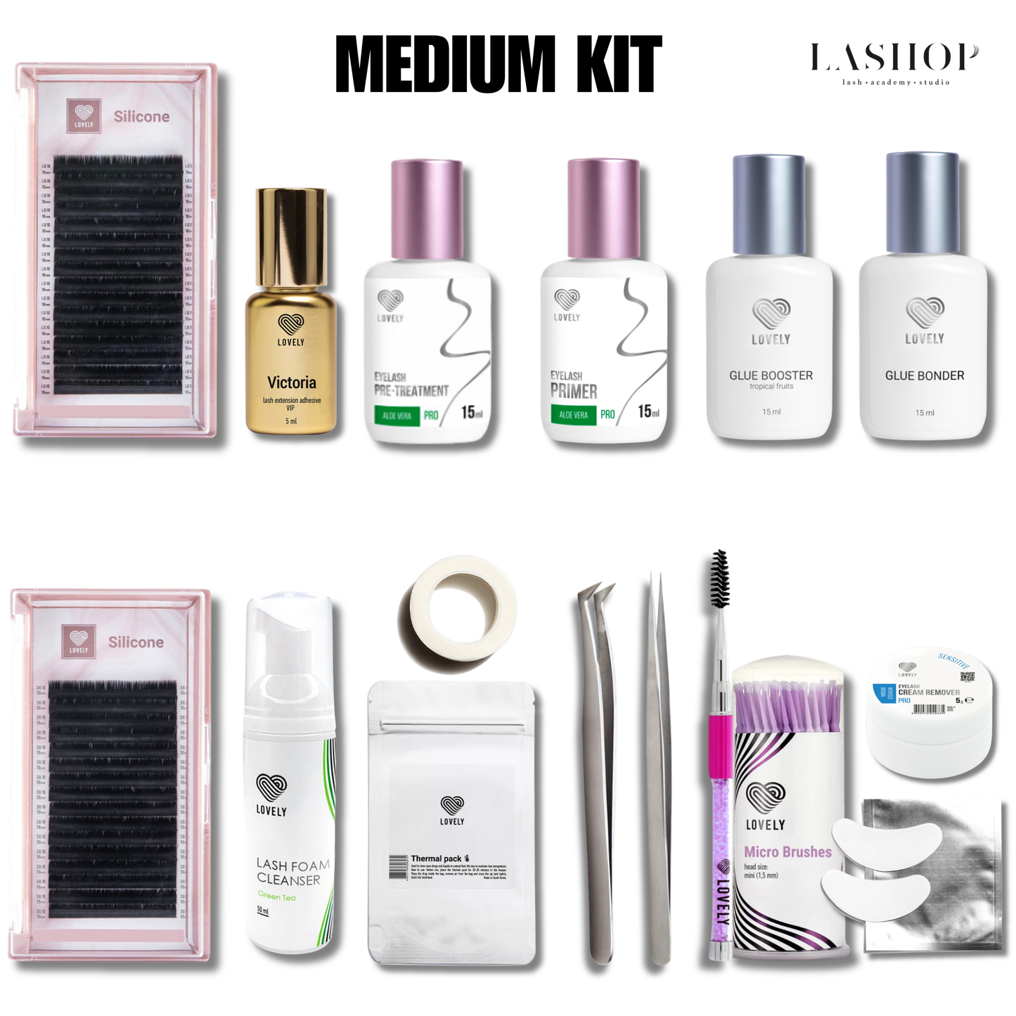 MEDIUM Kit për qerpikët extensions