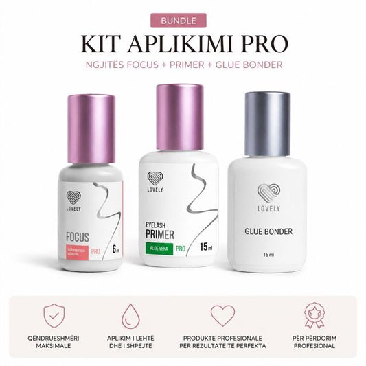Kit Aplikimi Pro — Ngjitës Focus + Primer + Glue Bonder, bundle Lovely me ulje